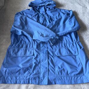 Women's Cherokee Blue Lightweight Windbreaker Weather Cinchable Jacket -Size 1X
